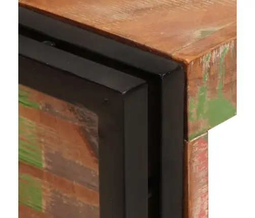 Vīna Plaukts Brūna 100 X 45 X 33 Cm Ciets Atjaunots Koks Vidaxl