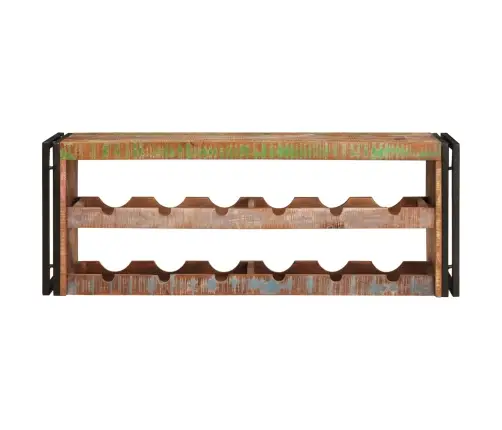 Vīna Plaukts Brūna 100 X 45 X 33 Cm Ciets Atjaunots Koks Vidaxl