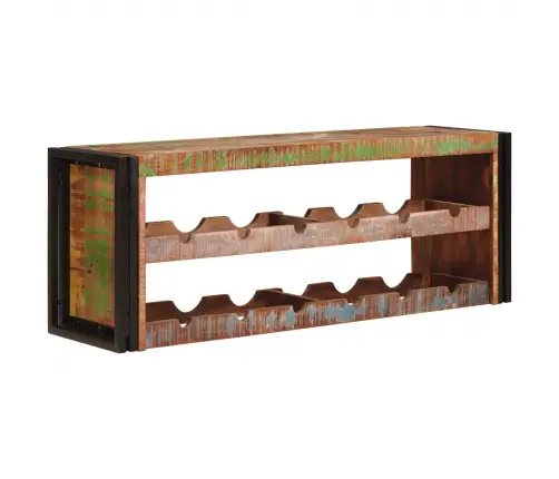 Vīna Plaukts Brūna 100 X 45 X 33 Cm Ciets Atjaunots Koks Vidaxl