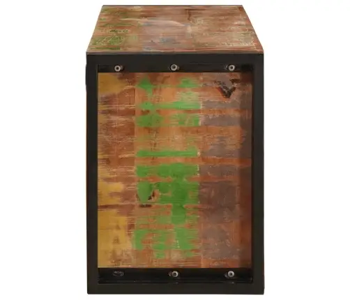 Vīna Plaukts Brūna 100 X 45 X 33 Cm Ciets Atjaunots Koks Vidaxl