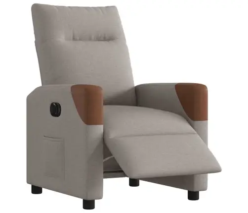 Elektrisks Atpūtas Krēsls, Atgāžams, Pelēkbrūns Audums Vidaxl Elektrisks Atpūtas Krēsls, Atgāžams, Pelēkbrūns Audums Vidaxl