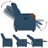 Elektrisks Atpūtas Krēsls, Atgāžams, Zils Audums Vidaxl Elektrisks Atpūtas Krēsls, Atgāžams, Zils Audums Vidaxl