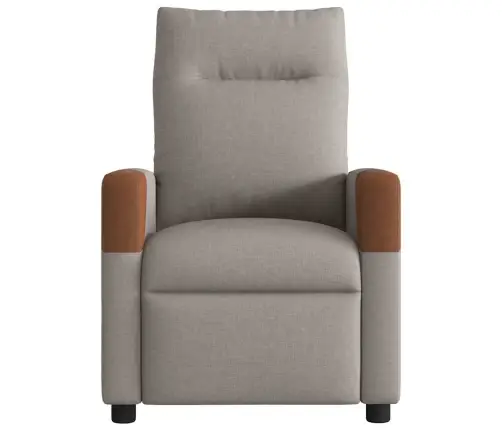 Elektrisks Masāžas Krēsls, Atgāžams, Pelēkbrūns Audums Vidaxl