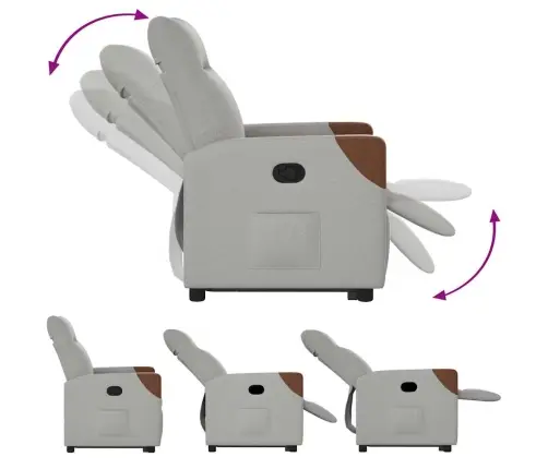 Atpūtas Krēsls Stāvus Krēsls Mākoņa Pelēks Audums Vidaxl