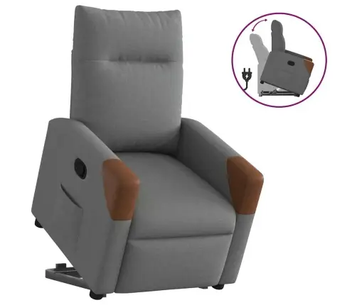 Püsti Tõusmist Toetav Tugitool, Tumehall, Kangas