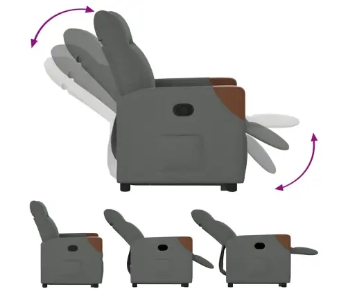 Püsti Tõusmist Toetav Tugitool, Tumehall, Kangas