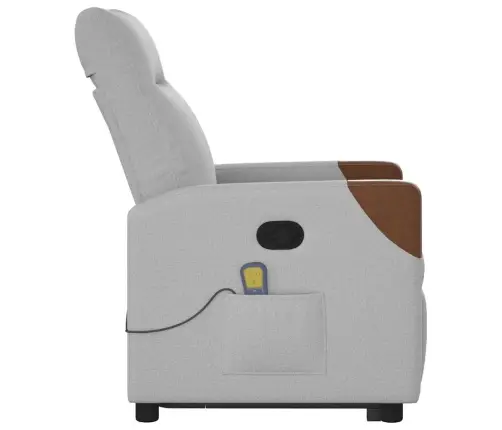 Masāžas Krēsls, Paceļams, Atgāžams, Mākonis Pelēks Audums Vidaxl Masāžas Krēsls, Paceļams, Atgāžams, Mākonis Pelēks Audums Vidaxl