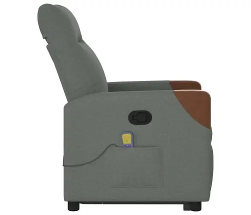 Masāžas Krēsls, Paceļams, Atgāžams, Tumši Pelēks Audums Vidaxl Masāžas Krēsls, Paceļams, Atgāžams, Tumši Pelēks Audums Vidaxl