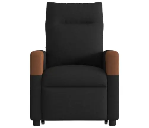 Masāžas Krēsls, Paceļams, Atgāžams, Melns Audums Vidaxl
