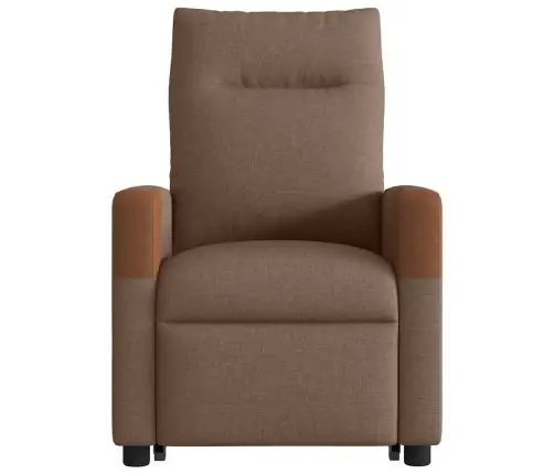 Masāžas Krēsls, Paceļams, Atgāžams, Brūns Audums Vidaxl