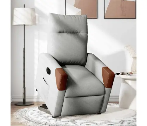 Elektrisks Atpūtas Krēsls, Paceļams, Atgāžams, Mākonis Pelēks Vidaxl