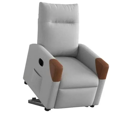 Elektrisks Atpūtas Krēsls, Paceļams, Atgāžams, Mākonis Pelēks Vidaxl