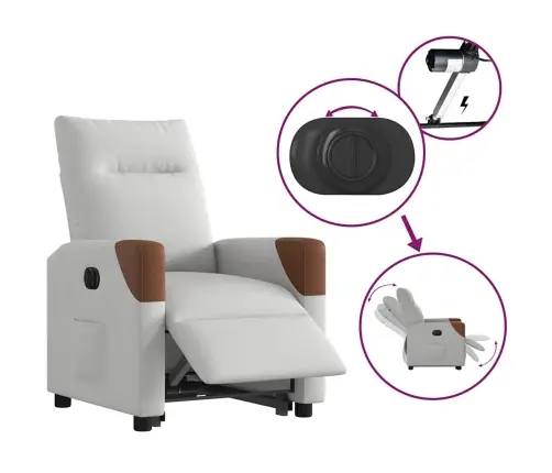 Elektrisks Atpūtas Krēsls, Paceļams, Atgāžams, Mākonis Pelēks Vidaxl