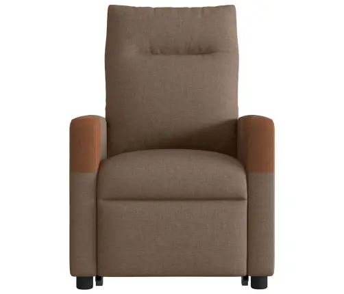 Elektrinis Atsistojantis Atlošiamas Krėslas, Rudas, Audinys