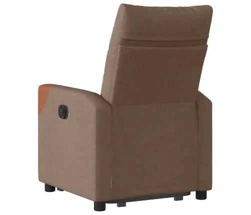 Elektrinis Atsistojantis Atlošiamas Krėslas, Rudas, Audinys