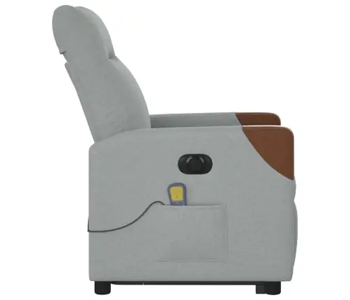 Elektriline Püsti Tõusmist Toetav Massaažitool, Helehall Kangas