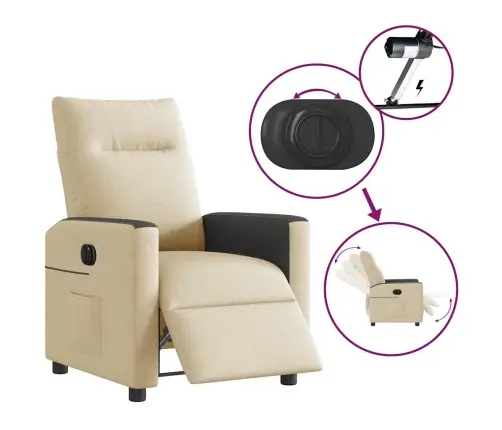 Elektriline Tugitool, Kreemjas, Kangas