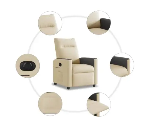 Elektriline Tugitool, Kreemjas, Kangas