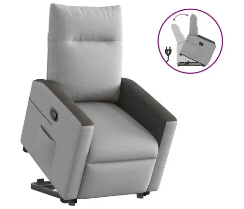 Atpūtas Krēsls Stāvus Krēsls Mākoņa Pelēks Audums Vidaxl