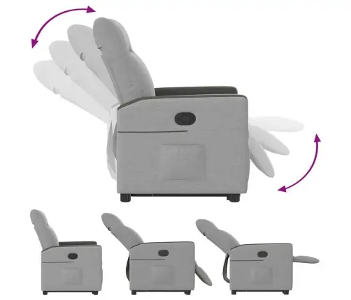 Atpūtas Krēsls Stāvus Krēsls Mākoņa Pelēks Audums Vidaxl