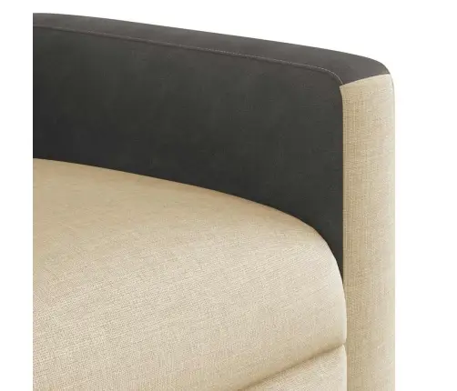 Atpūtas Krēsls, Paceļams, Atgāžams, Krēmkrāsas Audums Vidaxl