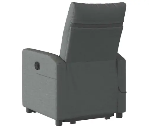 Masāžas Krēsls, Paceļams, Atgāžams, Tumši Pelēks Audums Vidaxl