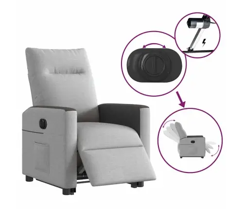 Elektriline Püstitõusmist Toetav Tugitool, Pilvehall, Kangas