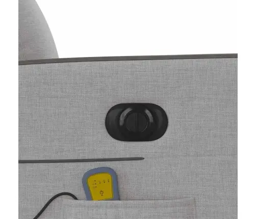 Elektrisks Stāvus Masāžas Atpūtas Krēsls Mākonis Pelēks Audums Vidaxl