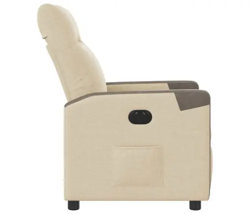 Elektrinis Atlošiamas Krėslas, Kreminės Spalvos, Audinys