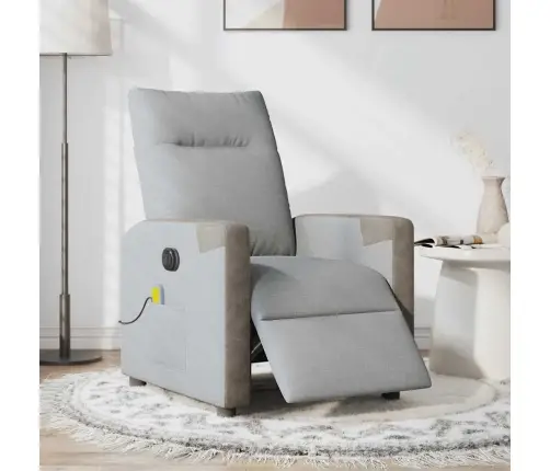 Elektrinis Masažinis Krėslas, Šviesiai Pilkas, Audinys