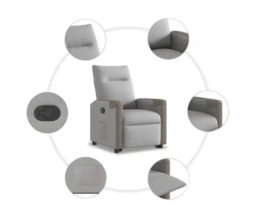 Püsti Tõusmist Toetav Tugitool, Pilvehall, Kangas