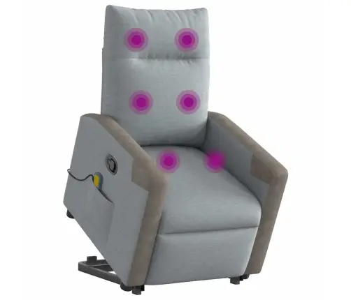 Püsti Tõusmist Toetav Massaažitool, Helehall, Kangas