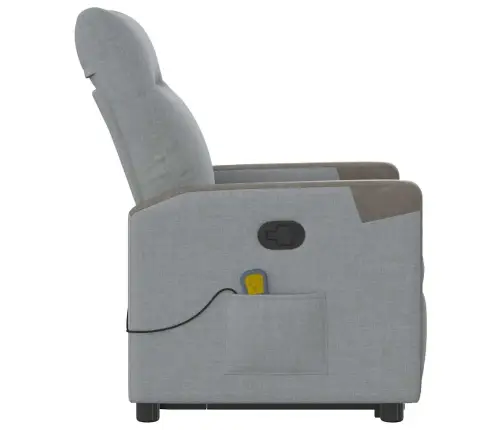 Püsti Tõusmist Toetav Massaažitool, Helehall, Kangas