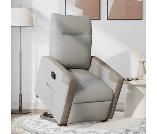 Elektrisks Atpūtas Krēsls, Paceļams, Atgāžams, Mākonis Pelēks Vidaxl