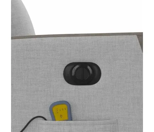 Elektrisks Stāvus Masāžas Atpūtas Krēsls Mākonis Pelēks Audums Vidaxl