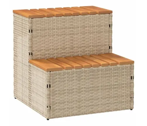 Mullivann Step Beež 50X50X50,5 Cm Polürotangist Ja Akaatsiast