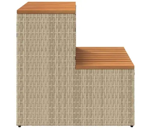 Mullivann Step Beež 50X50X50,5 Cm Polürotangist Ja Akaatsiast