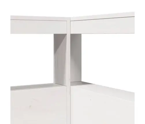 Gulta Ar Grāmatu Plauktu, Bez Matrača, 200X200 Cm, Priedes Koks Vidaxl