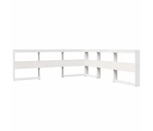 Gulta Ar Grāmatu Plauktu, Bez Matrača, 200X200 Cm, Priedes Koks Vidaxl