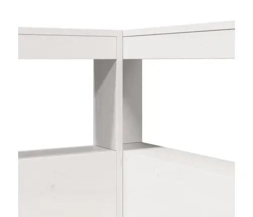 Riiuliga Voodiraam Ilma Madratsita, Valge, 180X200cm Männipuit