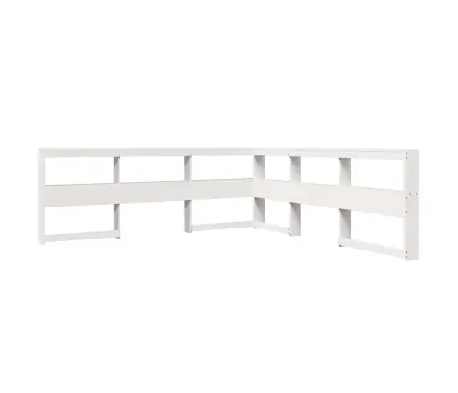 Riiuliga Voodiraam Ilma Madratsita, Valge, 180X200cm Männipuit