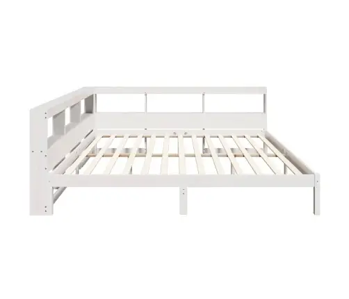 Riiuliga Voodiraam Ilma Madratsita, Valge, 180X200cm Männipuit