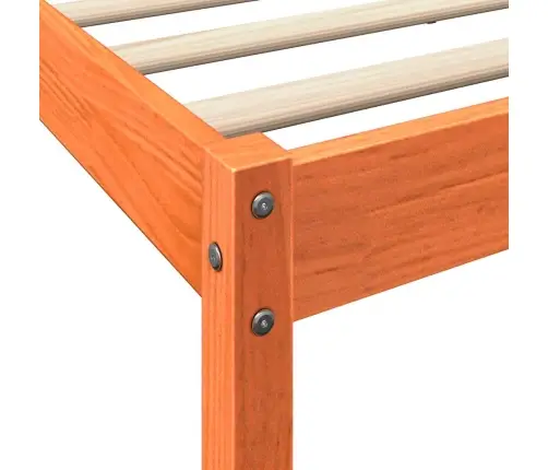 Gulta Ar Grāmatu Plauktu, Bez Matrača, 180X200 Cm, Priedes Koks Vidaxl