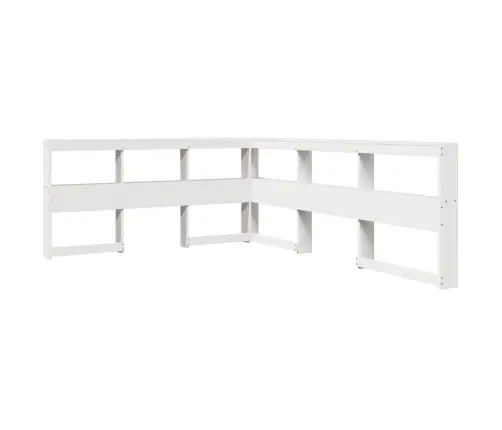 Lova Su Knygų Spinta Be Čiužinio, Balta, 150X200cm Pušis