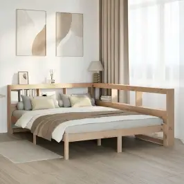 Gulta Ar Grāmatu Plauktu, Bez Matrača, 140X200 Cm, Priedes Koks Vidaxl Gulta Ar Grāmatu Plauktu, Bez Matrača, 140X200 Cm, Priedes Koks Vidaxl