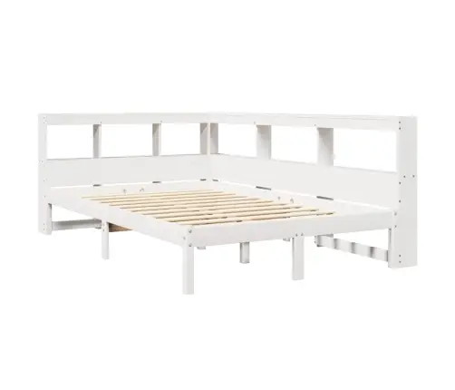 Gulta Ar Grāmatu Plauktu, Bez Matrača, 120X200 Cm, Priedes Koks Vidaxl