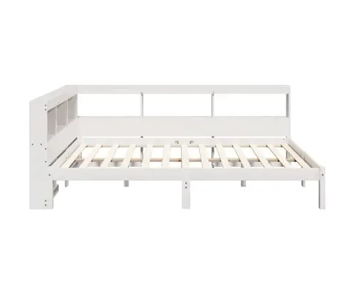 Gulta Ar Grāmatu Plauktu, Bez Matrača, 120X200 Cm, Priedes Koks Vidaxl