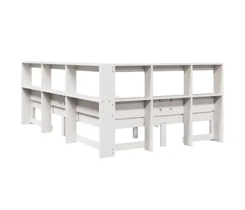 Gulta Ar Grāmatu Plauktu, Bez Matrača, 120X200 Cm, Priedes Koks Vidaxl