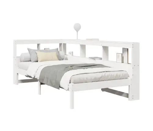 Gulta Ar Grāmatu Plauktu, Bez Matrača, 100X200 Cm, Priedes Koks Vidaxl