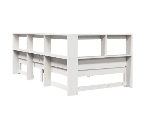 Gulta Ar Grāmatu Plauktu, Bez Matrača, 100X200 Cm, Priedes Koks Vidaxl